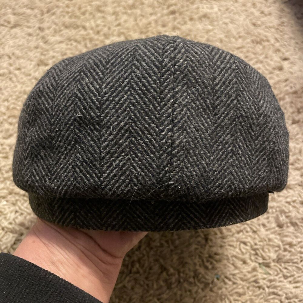 DOBBS NEWSBOY GOLF Medium GATZBY CAP Wool Polyester Black/gray - Picture 8 of 8